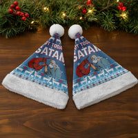 Jesus Not To Day Satan Christmas Santa Hat Funny Xmas Holiday Patterns - Wonder Print Shop