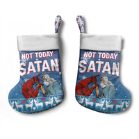 Jesus Not To Day Satan Christmas Stocking Funny Xmas Holiday Patterns - Wonder Print Shop