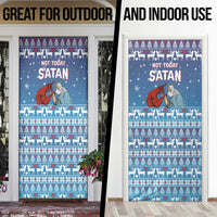 Jesus Not To Day Satan Christmas Door Cover Funny Xmas Holiday Patterns - Wonder Print Shop