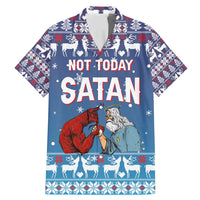Jesus Not To Day Satan Christmas Family Matching Mermaid Dress and Hawaiian Shirt Funny Xmas Holiday Patterns - Wonder Print Shop