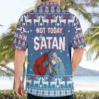 Jesus Not To Day Satan Christmas Hawaiian Shirt Funny Xmas Holiday Patterns - Wonder Print Shop