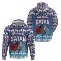 Jesus Not To Day Satan Christmas Hoodie Funny Xmas Holiday Patterns - Wonder Print Shop