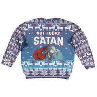 Jesus Not To Day Satan Christmas Kid Ugly Christmas Sweater Funny Xmas Holiday Patterns - Wonder Print Shop