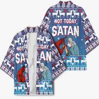 Jesus Not To Day Satan Christmas Kimono Funny Xmas Holiday Patterns - Wonder Print Shop