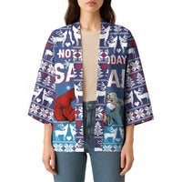 Jesus Not To Day Satan Christmas Kimono Funny Xmas Holiday Patterns - Wonder Print Shop