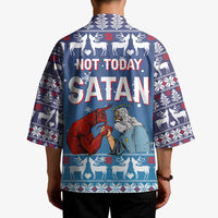 Jesus Not To Day Satan Christmas Kimono Funny Xmas Holiday Patterns - Wonder Print Shop