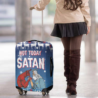 Jesus Not To Day Satan Christmas Luggage Cover Funny Xmas Holiday Patterns - Wonder Print Shop
