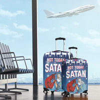 Jesus Not To Day Satan Christmas Luggage Cover Funny Xmas Holiday Patterns - Wonder Print Shop