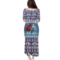 Jesus Not To Day Satan Christmas Puletasi Funny Xmas Holiday Patterns - Wonder Print Shop