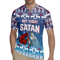 Jesus Not To Day Satan Christmas Rugby Jersey Funny Xmas Holiday Patterns - Wonder Print Shop