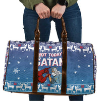 Jesus Not To Day Satan Christmas Travel Bag Funny Xmas Holiday Patterns - Wonder Print Shop