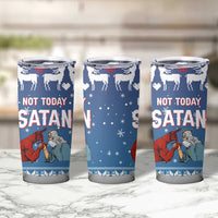 Jesus Not To Day Satan Christmas Tumbler Cup Funny Xmas Holiday Patterns - Wonder Print Shop