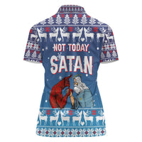 Jesus Not To Day Satan Christmas Women Polo Shirt Funny Xmas Holiday Patterns - Wonder Print Shop