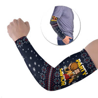 Jesus Party Savior Christmas Arm Sleeves Funny Xmas Holiday Patterns - Wonder Print Shop