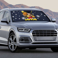 Jesus Party Savior Christmas Auto Sun Shade Funny Xmas Holiday Patterns - Wonder Print Shop