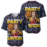 Jesus Party Savior Christmas Baseball Jersey Funny Xmas Holiday Patterns - Wonder Print Shop