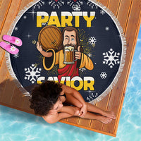 Jesus Party Savior Christmas Beach Blanket Funny Xmas Holiday Patterns - Wonder Print Shop