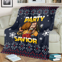 Jesus Party Savior Christmas Blanket Funny Xmas Holiday Patterns - Wonder Print Shop