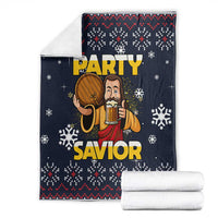 Jesus Party Savior Christmas Blanket Funny Xmas Holiday Patterns - Wonder Print Shop