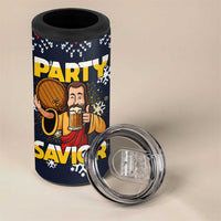 Jesus Party Savior Christmas 4 in 1 Can Cooler Tumbler Funny Xmas Holiday Patterns - Wonder Print Shop