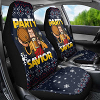 Jesus Party Savior Christmas Car Seat Cover Funny Xmas Holiday Patterns - Wonder Print Shop