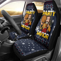 Jesus Party Savior Christmas Car Seat Cover Funny Xmas Holiday Patterns - Wonder Print Shop