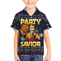 Jesus Party Savior Christmas Family Matching Summer Maxi Dress and Hawaiian Shirt Funny Xmas Holiday Patterns - Wonder Print Shop