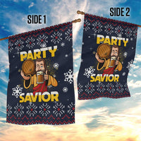 Jesus Party Savior Christmas Garden Flag Funny Xmas Holiday Patterns - Wonder Print Shop