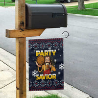 Jesus Party Savior Christmas Garden Flag Funny Xmas Holiday Patterns - Wonder Print Shop