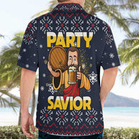 Jesus Party Savior Christmas Hawaiian Shirt Funny Xmas Holiday Patterns - Wonder Print Shop