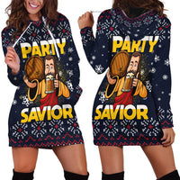 Jesus Party Savior Christmas Hoodie Dress Funny Xmas Holiday Patterns - Wonder Print Shop