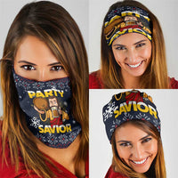 Jesus Party Savior Christmas Neck Gaiter Funny Xmas Holiday Patterns - Wonder Print Shop