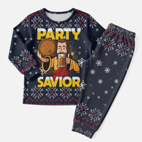 Jesus Party Savior Christmas Pajama Set Funny Xmas Holiday Patterns - Wonder Print Shop