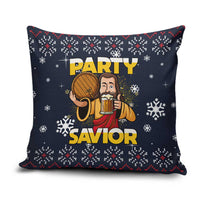 Jesus Party Savior Christmas Pillow Cover Funny Xmas Holiday Patterns - Wonder Print Shop