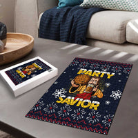 Jesus Party Savior Christmas Puzzle Funny Xmas Holiday Patterns - Wonder Print Shop