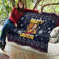 Jesus Party Savior Christmas Quilt Funny Xmas Holiday Patterns - Wonder Print Shop