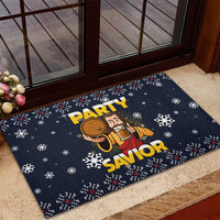Jesus Party Savior Christmas Rubber Doormat Funny Xmas Holiday Patterns - Wonder Print Shop