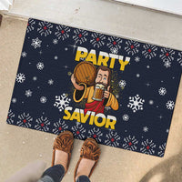 Jesus Party Savior Christmas Rubber Doormat Funny Xmas Holiday Patterns - Wonder Print Shop