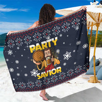 Jesus Party Savior Christmas Sarong Funny Xmas Holiday Patterns - Wonder Print Shop
