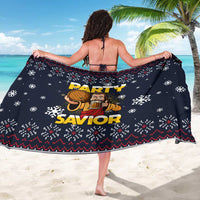 Jesus Party Savior Christmas Sarong Funny Xmas Holiday Patterns - Wonder Print Shop