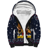 Jesus Party Savior Christmas Sherpa Hoodie Funny Xmas Holiday Patterns - Wonder Print Shop