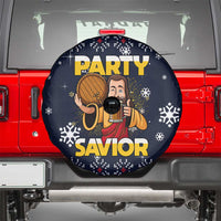 Jesus Party Savior Christmas Spare Tire Cover Funny Xmas Holiday Patterns - Wonder Print Shop