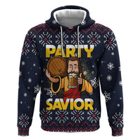 Jesus Party Savior Christmas Zip Hoodie Funny Xmas Holiday Patterns - Wonder Print Shop