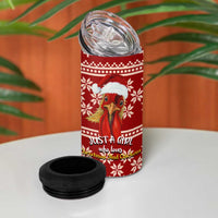 Just A Girl Who Loves Christmas And Chickens Christmas 4 in 1 Can Cooler Tumbler Funny Xmas Holiday Patterns - Wonder Print Shop