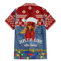Just A Girl Who Loves Christmas And Chickens Christmas Family Matching Mermaid Dress and Hawaiian Shirt Funny Xmas Holiday Patterns - Wonder Print Shop