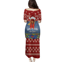 Just A Girl Who Loves Christmas And Chickens Christmas Family Matching Puletasi and Hawaiian Shirt Funny Xmas Holiday Patterns - Wonder Print Shop
