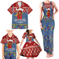 Just A Girl Who Loves Christmas And Chickens Christmas Family Matching Tank Maxi Dress and Hawaiian Shirt Funny Xmas Holiday Patterns - Wonder Print Shop
