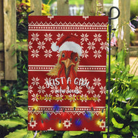 Just A Girl Who Loves Christmas And Chickens Christmas Garden Flag Funny Xmas Holiday Patterns - Wonder Print Shop