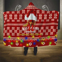 Just A Girl Who Loves Christmas And Chickens Christmas Hooded Blanket Funny Xmas Holiday Patterns - Wonder Print Shop