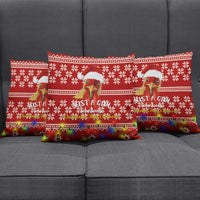Just A Girl Who Loves Christmas And Chickens Christmas Pillow Cover Funny Xmas Holiday Patterns - Wonder Print Shop